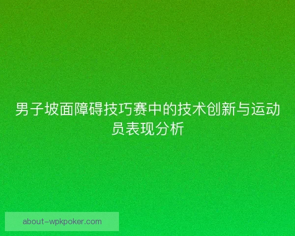 男子坡面障碍技巧赛中的技术创新与运动员表现分析